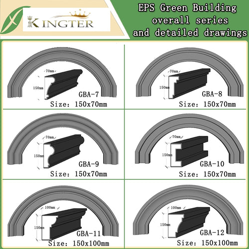 Family Villa Residential Eaves Moldings EPS Window Door Arc Production and Sale of Source Manufacturers Foam Decorative Moulding